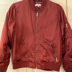 Rose Gold Bomber Jacket, M, from Charlotte Russe